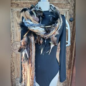 Handmade Scarf Native AMERICAN inspired Wall Hanging BOHO Swag HandCRAFTED